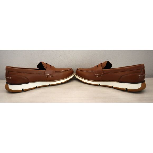 Cole Haan C34025 Mens Sz 9.5M British Tan/Ivory Leather 4.ZEROGRAND Loafers - Picture 14 of 16